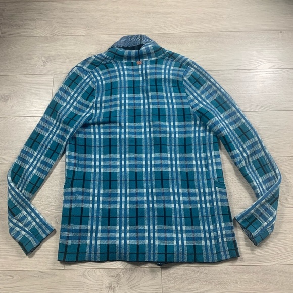 Knitz For Love & Lemons Green Grandpa’s Plaid Cardigan - Picture 3 of 12